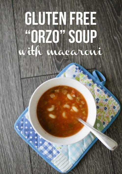 Delicious Gluten Free Orzo Soup with Macaroni