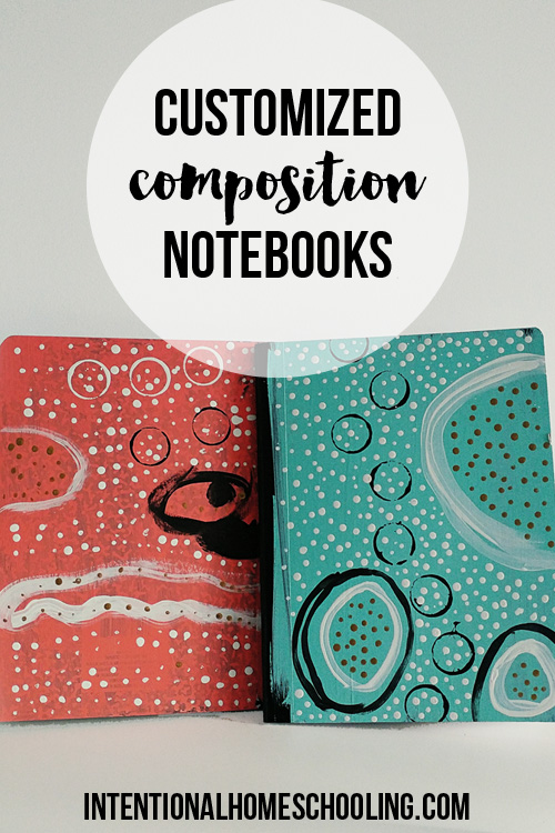 Customized Composition Notebooks for our homeschool work.