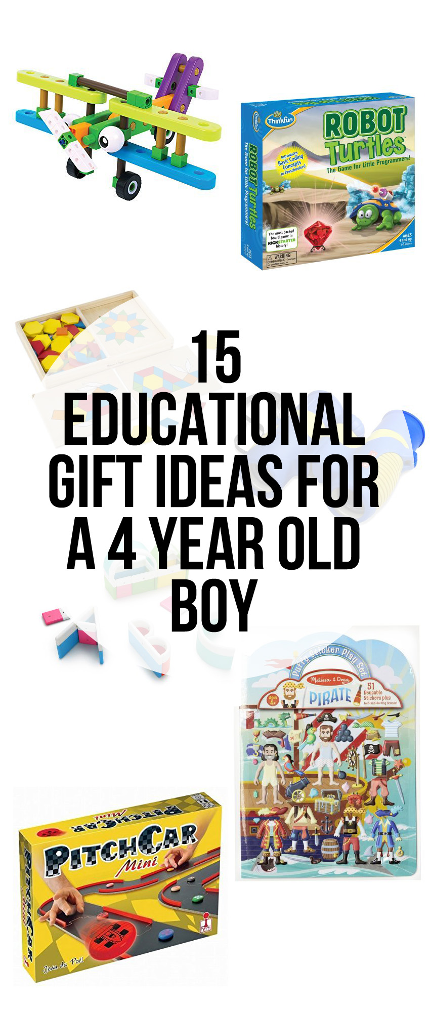 Gift Guide - 15 Educational Gift Ideas for a 4 Year Old Boy