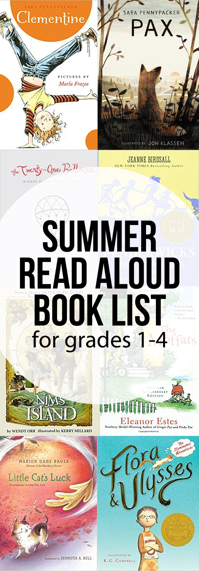 Elementary Summer Novel Read Aloud List