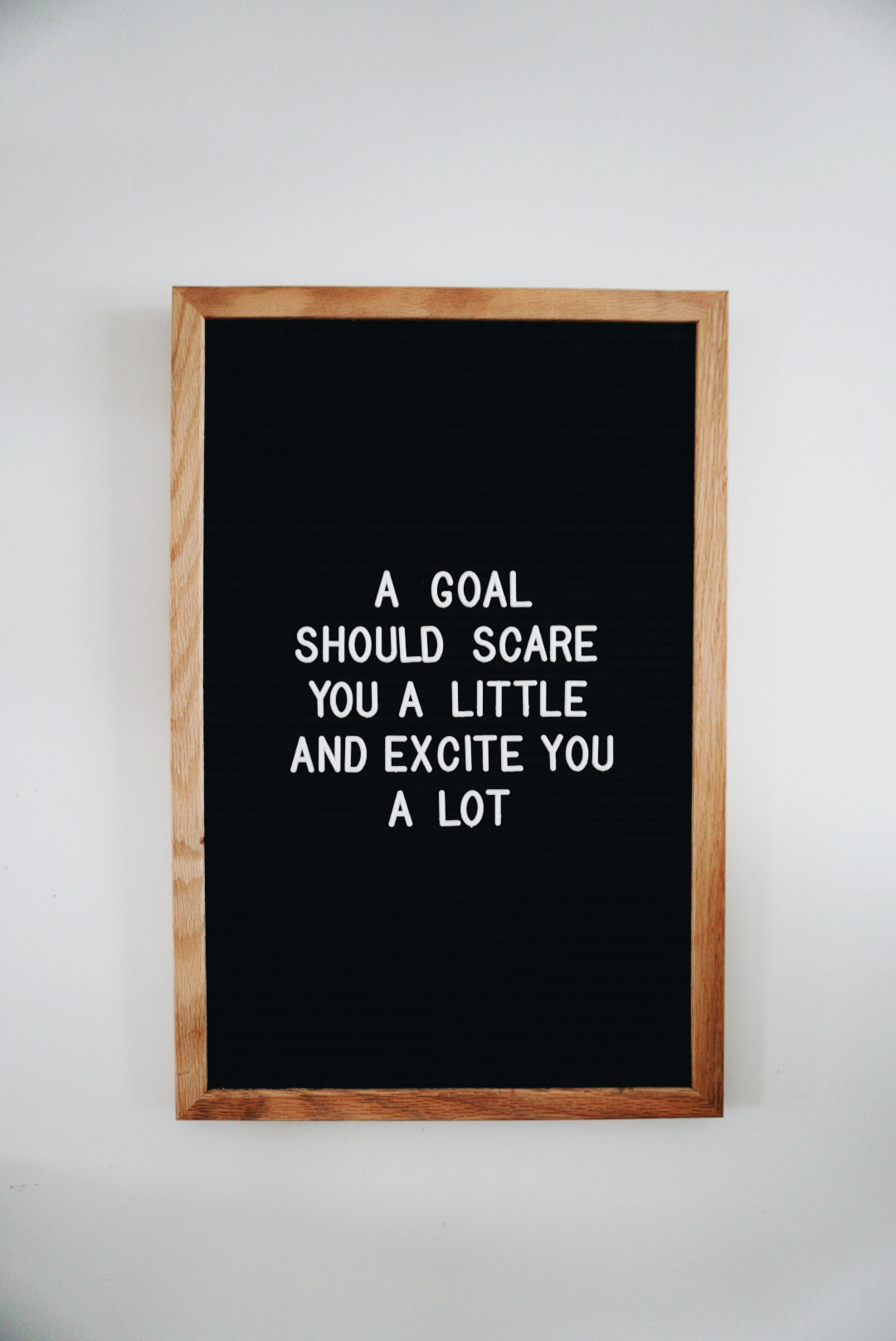 A goal should scare you a little and excite you a lot