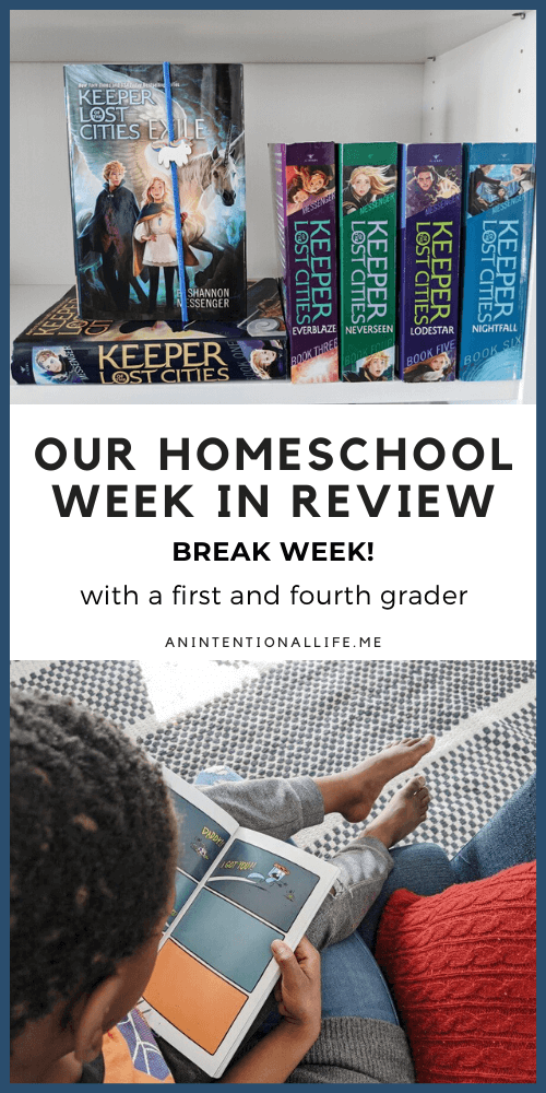 Our Homeschool Week in Review - what we did and resources we used with a first grader and fourth grader