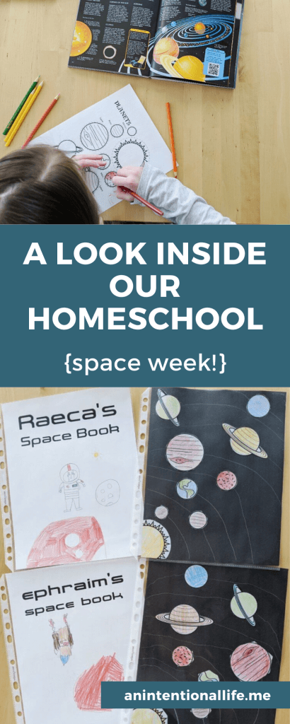 Our Homeschool Week in Review - Space Unit Resources Used