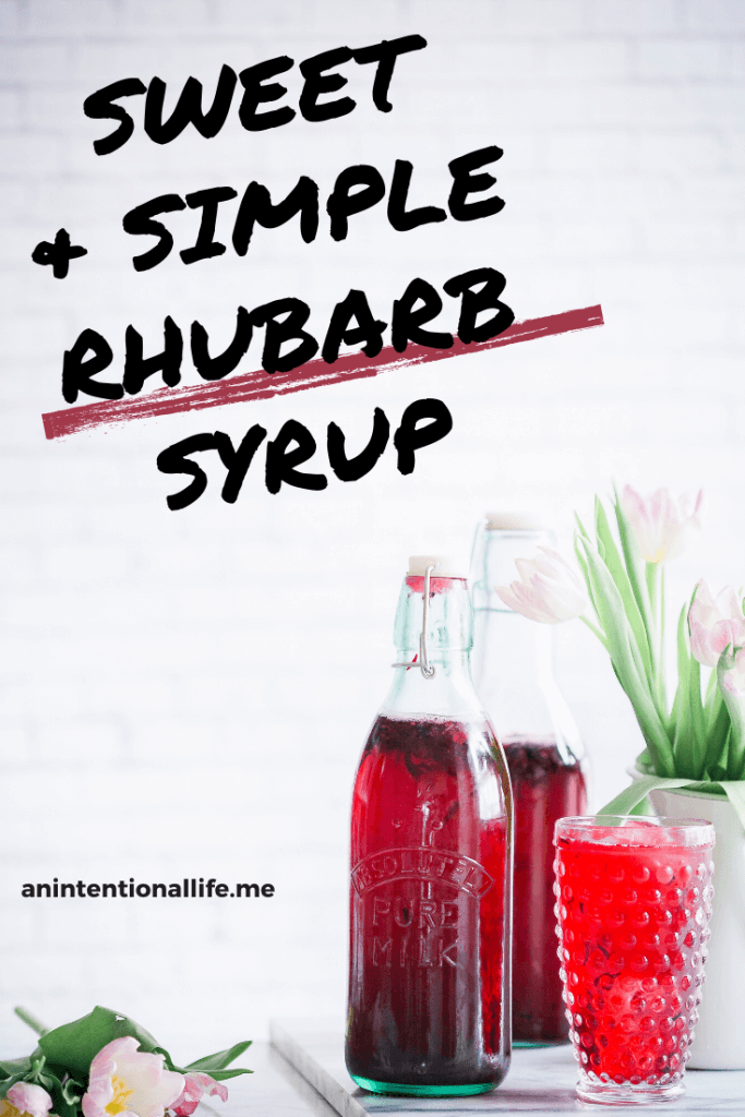 Simple and Delicious Rhubarb Syrup - great for drinks and ice cream!
