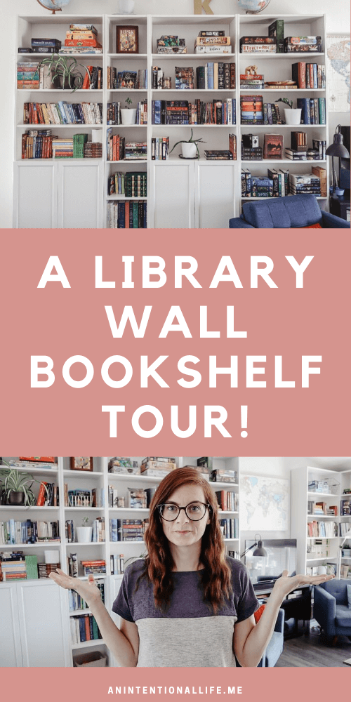 A Library Wall Bookshelf Tour - all the books, games and plants on my bookshelves!