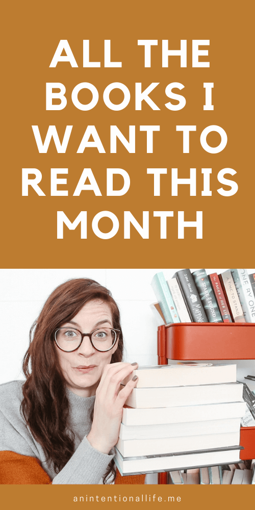 Picking my monthly TBR using a TBR game and spinning wheel and getting a big stack of books I want to read this month.