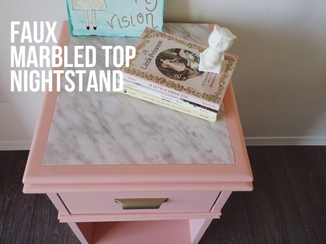 Faux Marbled Nightstand