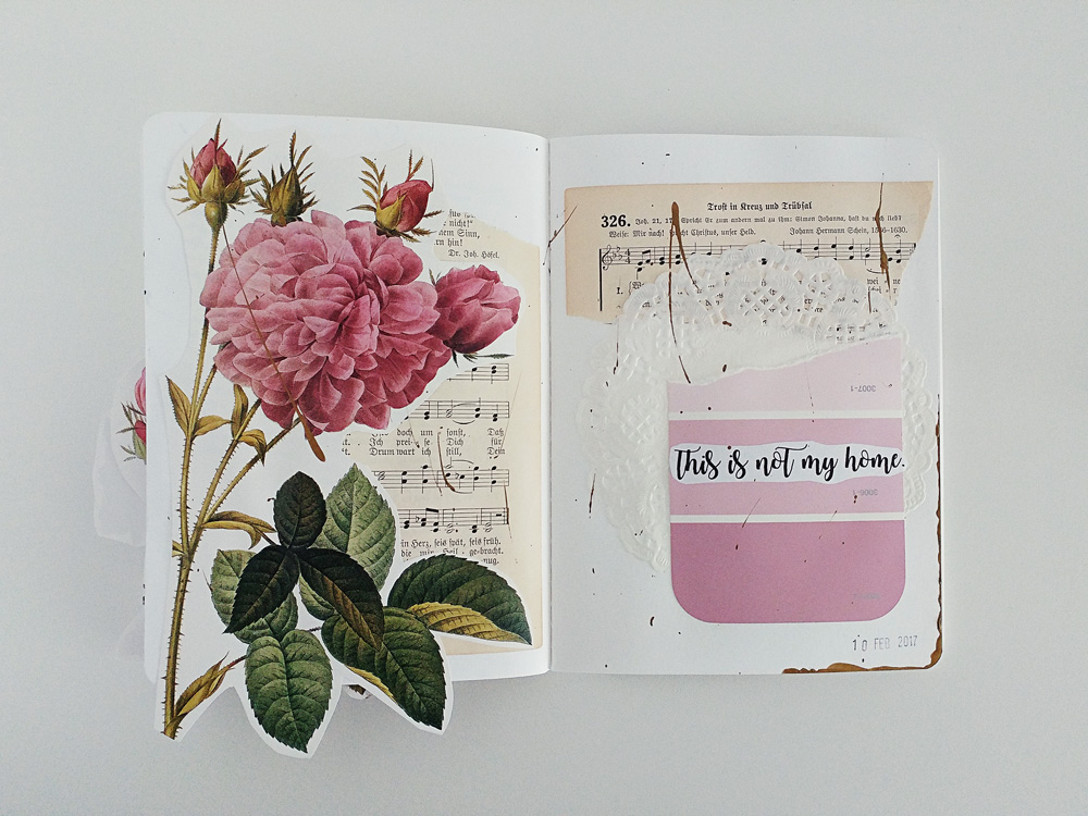A Mixed Media Art Journal Page Process