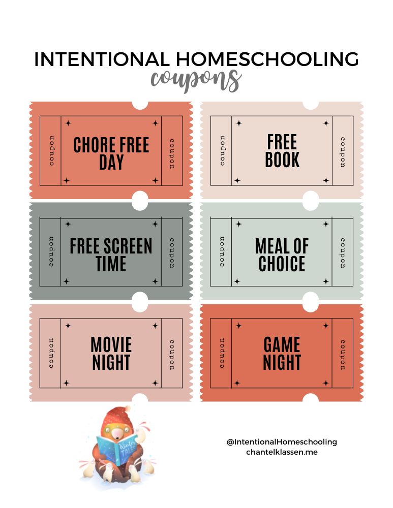 Intentional Homeschooling Winter Reading Challenge Coupons